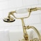 Kingston Brass CA23T2 3-3/8" Tub Wall Mount Clawfoot Tub Faucet with Hand Shower, Polished Brass CA23T2 - alternate 4